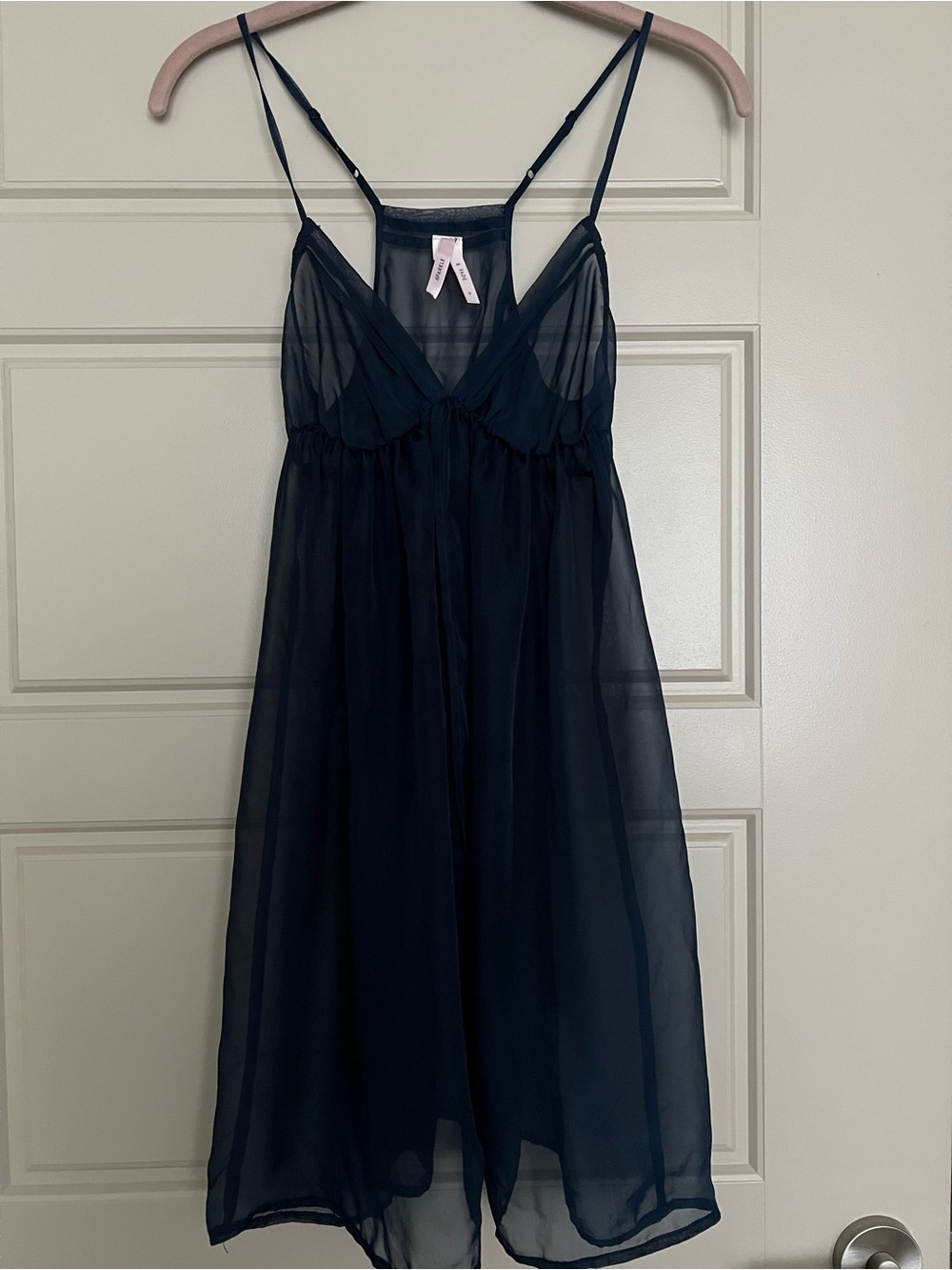 Sparkle & Fade Sheer Navy slip size S